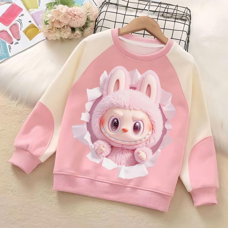 Dětská volná roztomilá mikina s patchworkem, módní kabát s dlouhým rukávem pro chlapce a dívky na jaro a podzim