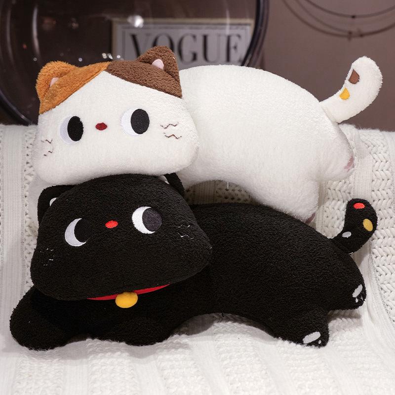 Cute Coco Cat Plush Hugging Pillow - White Kitten Doll Gift
