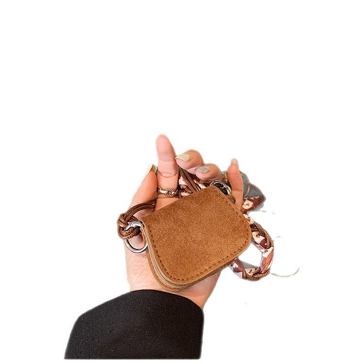 Herbst/Winter Retro Wildleder Mini Münzbörse: Exquisite Damen Umhänge- & Schultertasche.