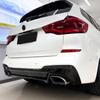 For BMW X3 G01 M Sport 2018-2026 X3M Styke High Quality ABS Car Rear Bumper Lip Spoiler Glossy Black Carbon Fiber Look Body Kit
