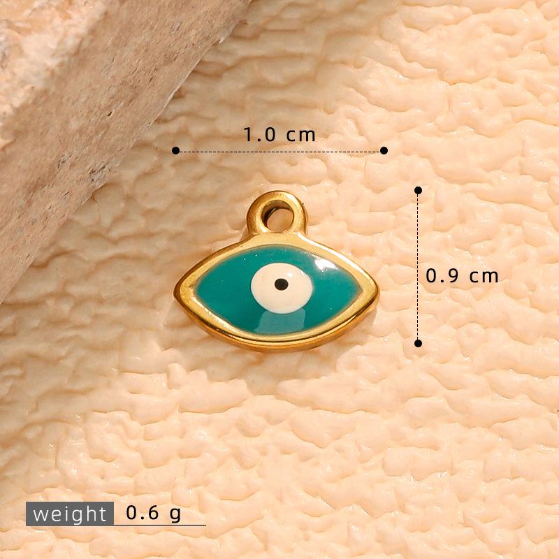 Stainless Steel Geometric Heart Pendant & Mini Eye DIY Jewelry Accessories