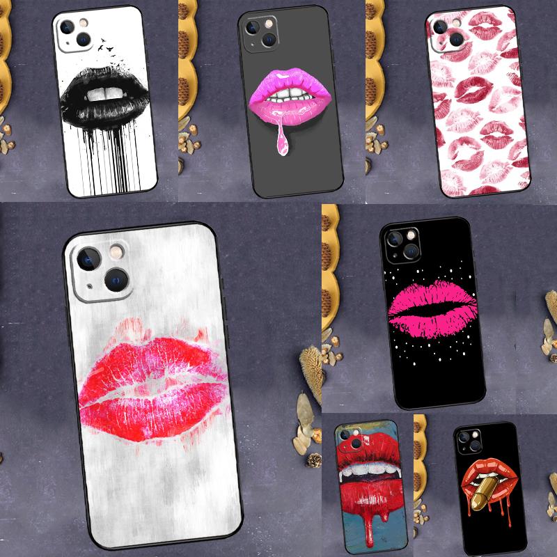 Sexy Red Lips Case For Huawei Nova 12s 12i 11i 8i 7i Y73 Y70 Y90 Y60 Y72 Y61 Y91 9 10 SE P40 Lite P30 Pro