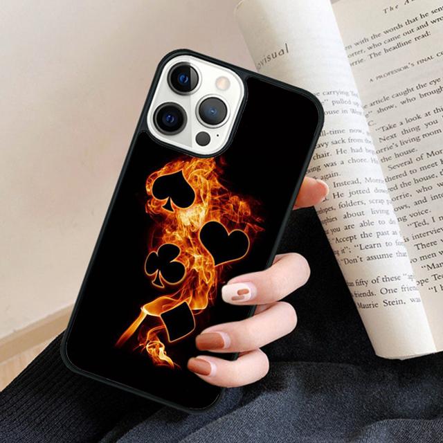 Ace of Spade Playing Card Phone Case Back Cover for iPhone 17 Air 16 15 14 13 11 12 Pro Max Plus Fundas Coque