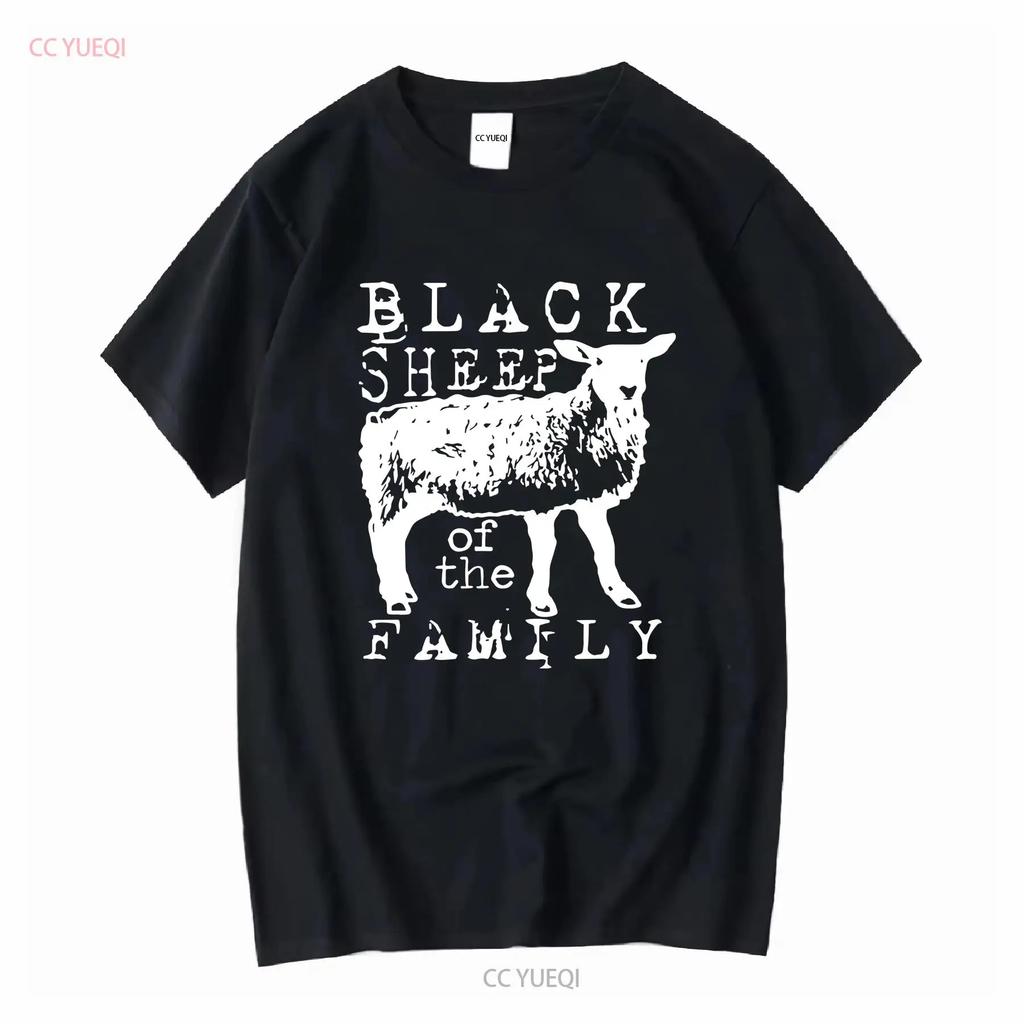Black Sheep of the Family Long or Short Sleeves Vintage Washed Streetwear Comfortable Stretched Breathable Slightly Soft Homme