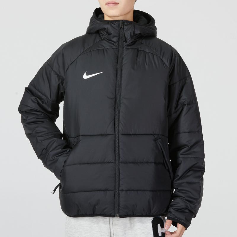 Nike Casual Windproof Warm Hooded Cotton Jacket Men Tops Black DJ6311-010