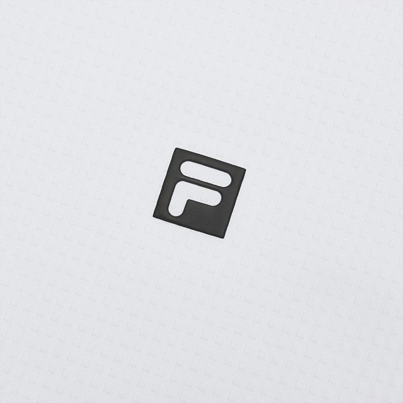 FILA Stand Collar Half Zip Knit Long Sleeve T-Shirt Men Tops Jade-White A11M515210FWT