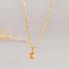 Trendy L182 Blue-Green-Purple Gemstone Necklace for Women - 18K Gold-Plated Stainless Steel Hip Hop Clavicle Chain