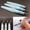 3Pcs Professional Plastic Drawing Pen Set Blue Easy to Use Water Color Brush Stationery Pointed Reservoir Brushes