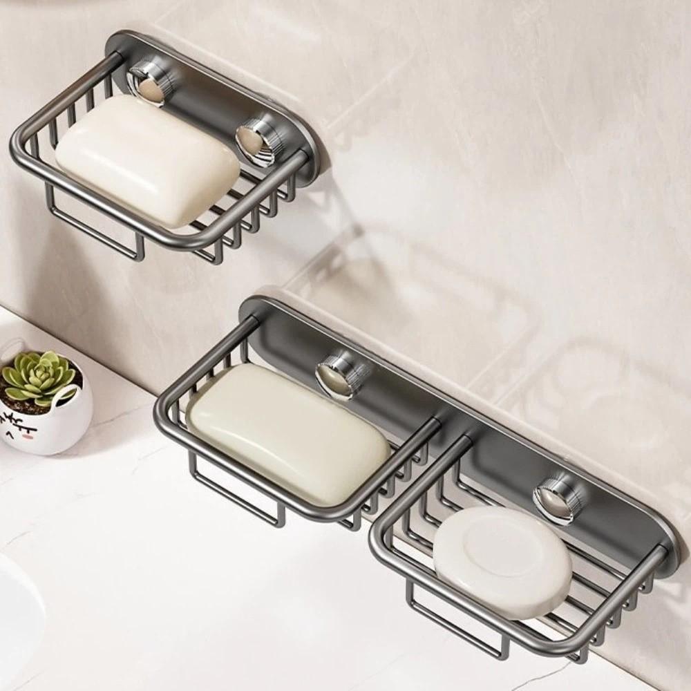 Rustproof Soap Storage Rack Self Adhesive Drainage Soap Holder Shower Storage