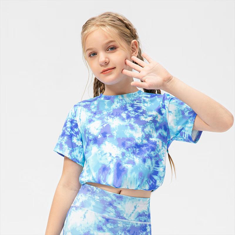 Girls Printed Short Sleeve Athletic Top 150