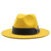 61Cm Woolen Top Hat Couple Women'S Flat-Brimmed Jazz Top Hat
