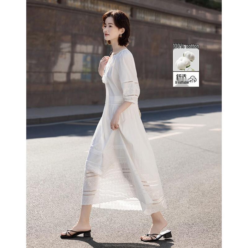 Demana Pure Cotton Tassel A-line Dress XL