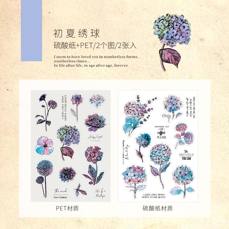 30pcs Kawaii Stationery Stickers Flower Garden Junk Journal Planner Decorative Mobile Sticker Scrapbooking DIY Craft Sticker