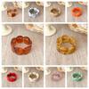 Leichtes klobiges Harz-Armband durchscheinend asymmetrisch marmoriert Stretch-Armband wasserdicht nickelfrei