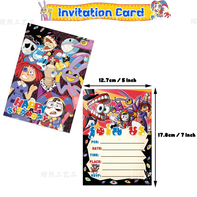 

Цифровая тема Цирковая вечеринка Принадлежности Набор воздушных шаров The Amazing Digital Circus с флажками и реквизитом StyleH（10PCS）