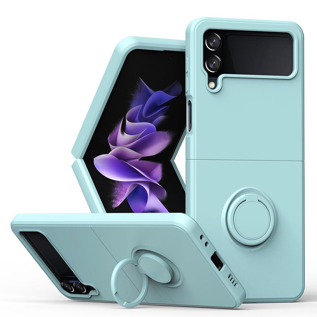 Applicable to samsung z flip1 mobile phone case integrated ring with magnetic suction flip1/1/1/1 all-inclusive anti-drop protective case