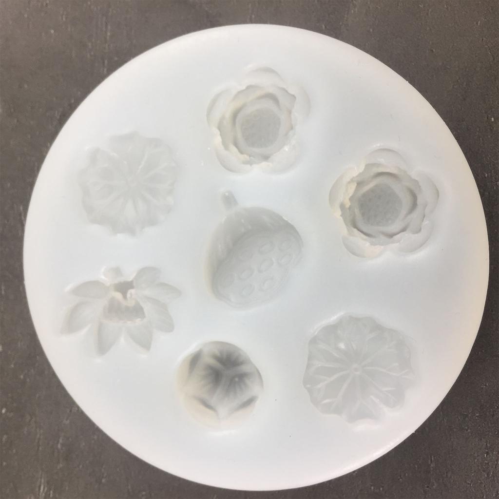 3D Lotus Leaf Shape Silicone Flexible Food Grade Mould Clay Resin Ceramics Candy Fondant Candy Chocolate Soap Mould