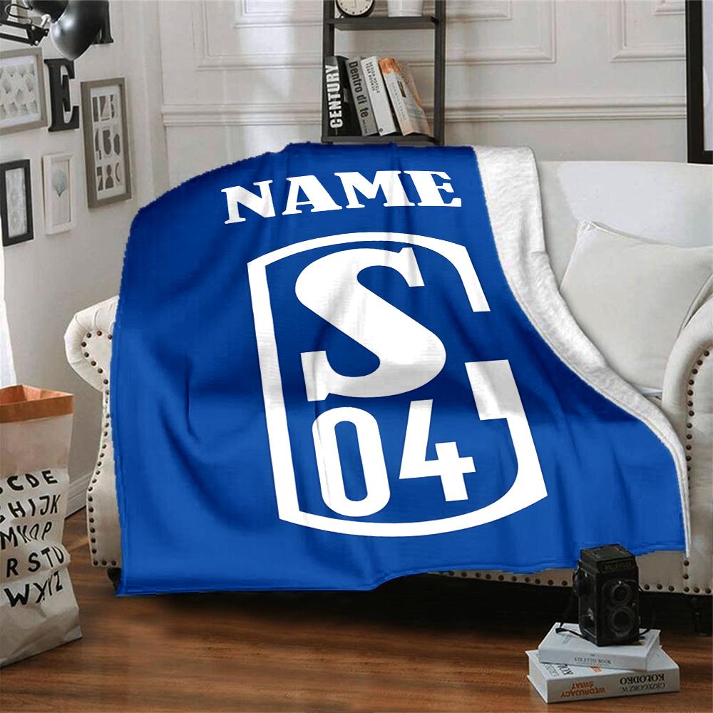 Custom Name Real Madrid Crest blanket for Couch & Bed, Plush Cozy Fuzzy Blanket Super Soft & Warm Blankets for Fall and Winter. 0908264