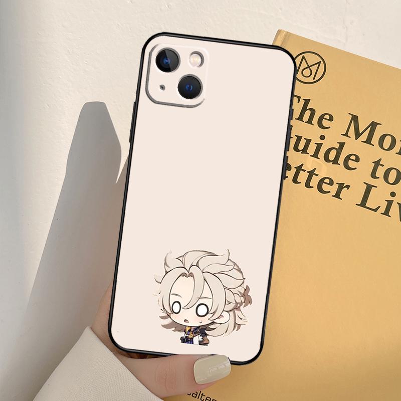 Smug Albedo Genshin Impact Phone Case For iPhone 17 16 15 13 11 12 14 Pro Max mini XR 16e 15 16 Plus 17 Air Full Cover