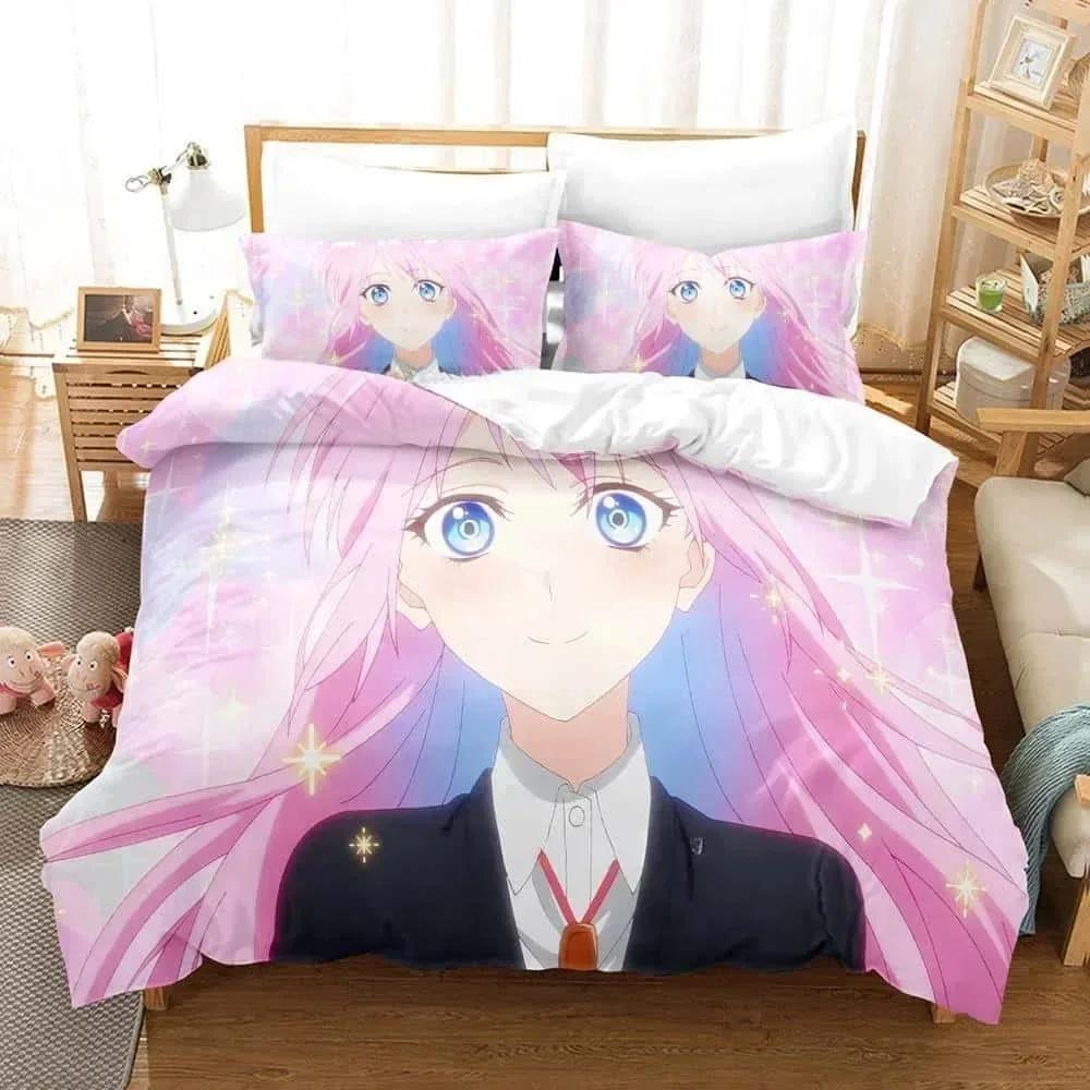 3D Kawaii Girls Shikimori's Not Just a Cutie Printed Bed Set Duvet Cover Pillowcase Bedding Set Bed Linen Sheet Quilt Cover Full