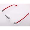 RSINC Rimless Metal & Rubber frame | eyeglass | Spectacle Black Red Cart Metal 664-1 54-17-140 C15 | A2 Cart Metal Black Red-664-1