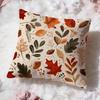 Hot Maple Leaf Vintage Print Cushion Cover Soft Washable Pillow Case Multi-Scene for Couch Bed Travel Office Use