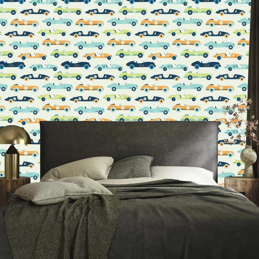 Vintage Racing Cars Wallpaper for Living Room and Bedroom 50x1000
