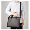 Men's PU leather handbag large capacity business laptop briefcase commuter crossbody bag high quality shoulder computer bag