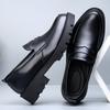 High-end polished leather shoes men's autumn new men's leather versatile breathable lazy one-pedal business casual shoes