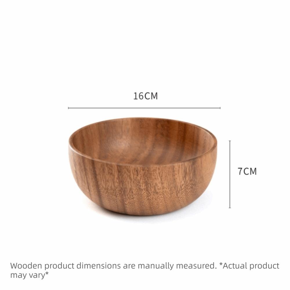 Ciotole di Legno Stile Giapponese Contenitori Rotondi per Cibo Nuove Ciotole per Insalata Articoli per la Cucina