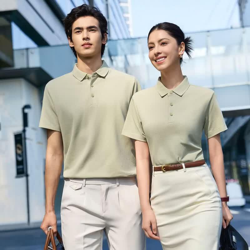 Neboocen Unisex Ice Cool Linen-Feel Polo Shirt