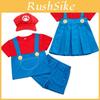 Super Mario Bros Costumes Cosplay Show Set For Kids With Stylish Cartoon Design