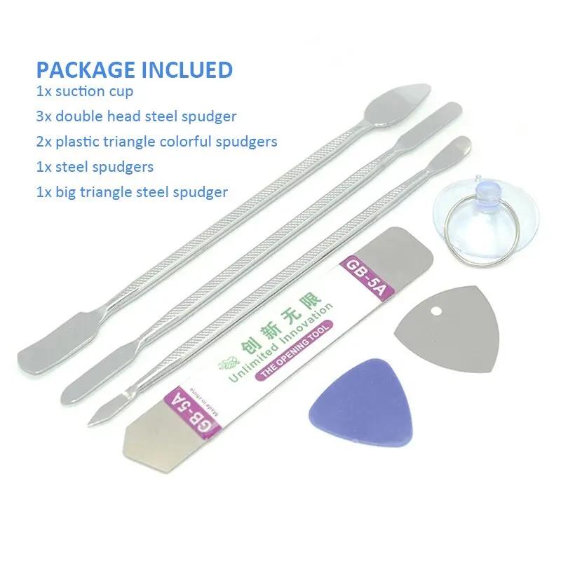 8 In 1 Mobile Phone Repair Metal Spudger Prying Tool Kits Opening Repair for iPhone Samsung Smartphone Laptop Tablet Hand Tools