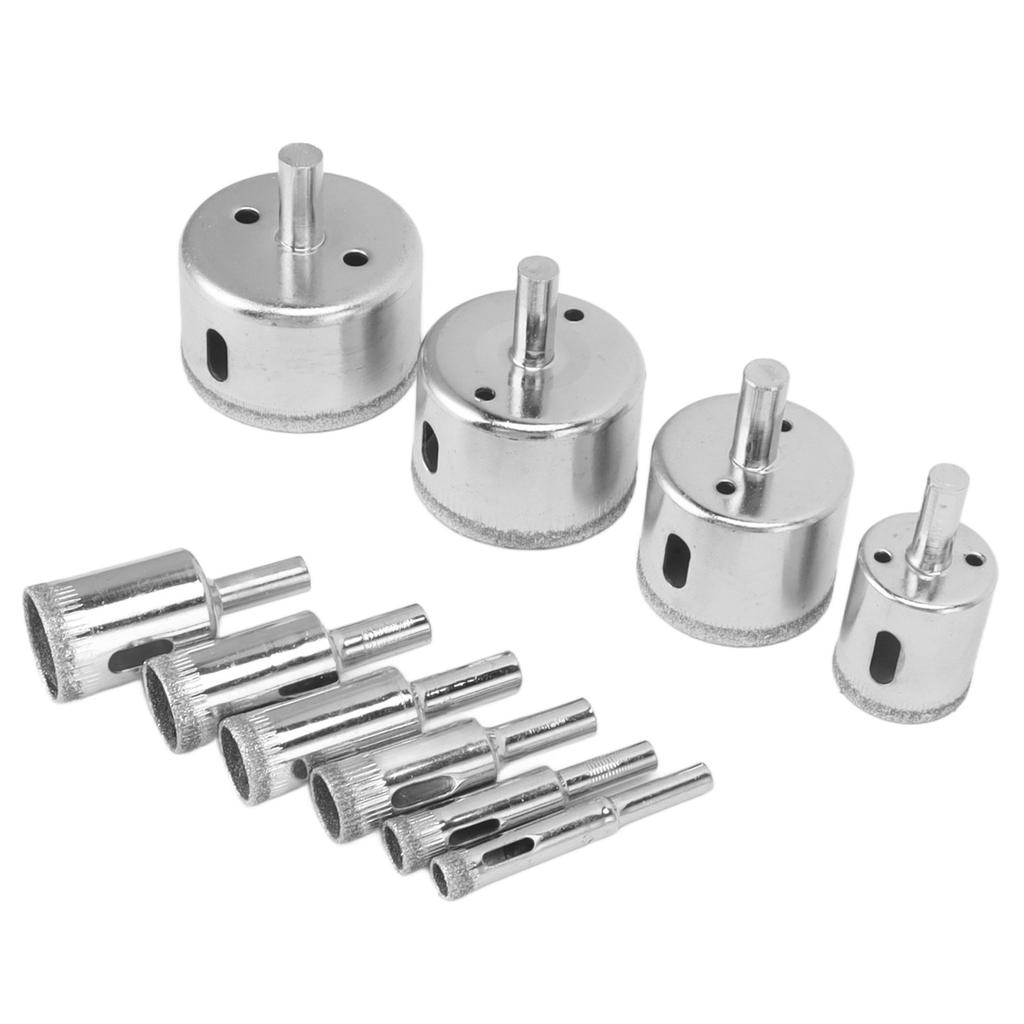 10PCS Diamond Drill Bit Diamond Hole Saw for Glass Tile Ceramic Marble Porcelain Cutting 8 10 14 16