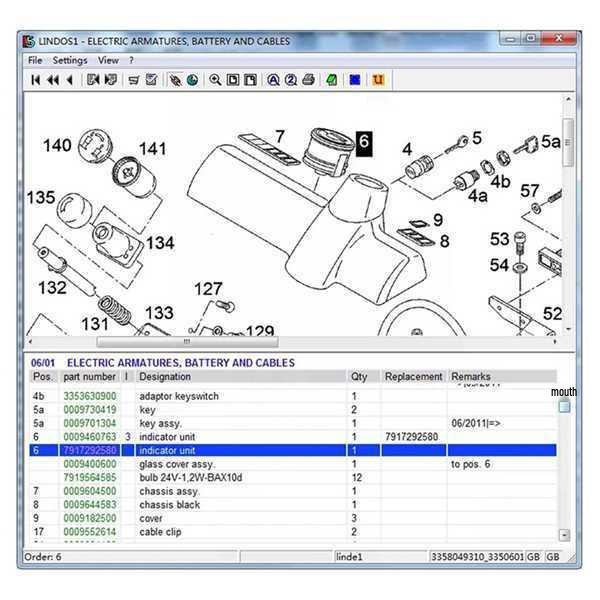 7917292580 fits Linde forklift models 335-02 and 336-02 indicators.