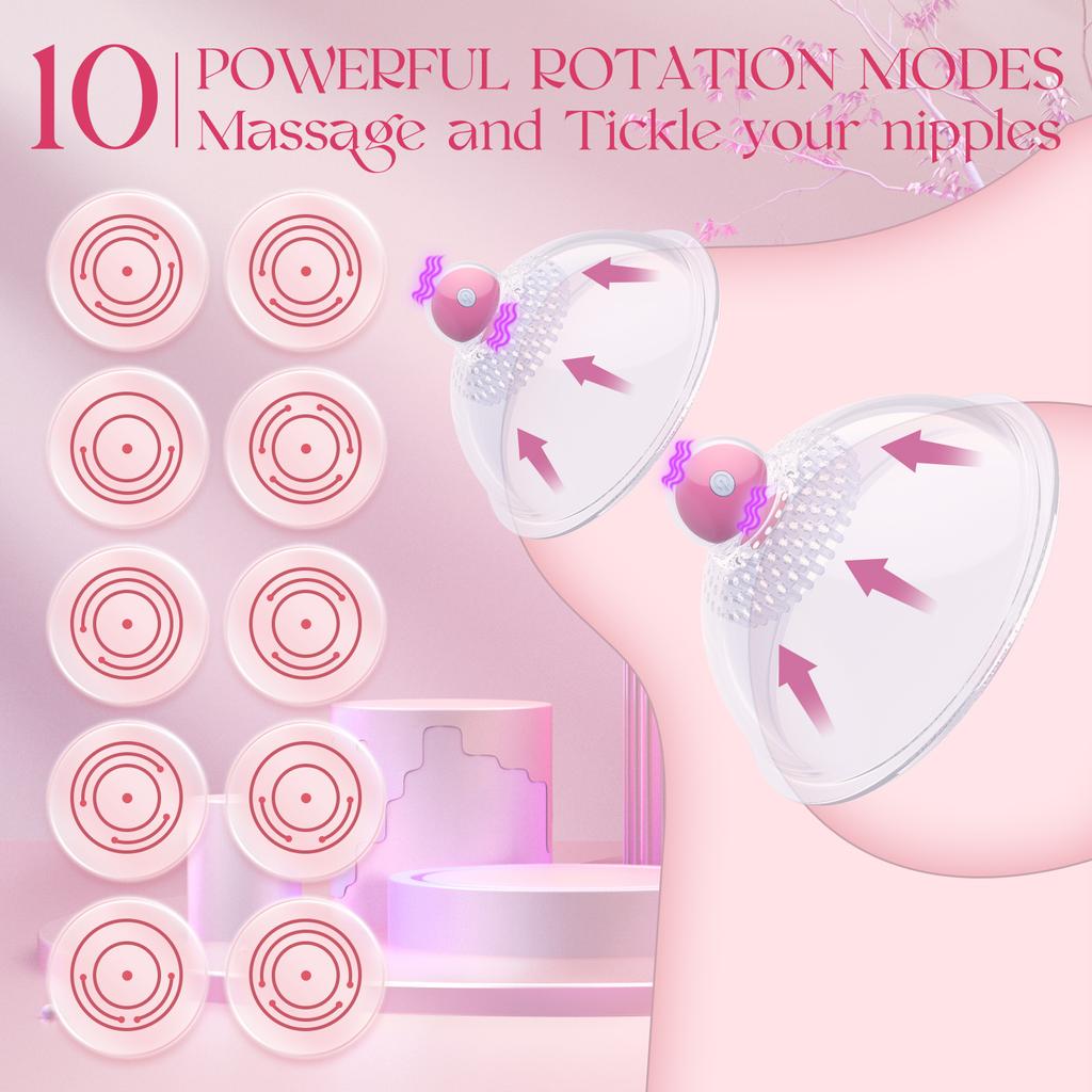 Nipple Massage Vibrator Clitoris Stimulator Remote Control Adult Sex Toy Nipple Vaginal Suction Cups Breast Pump Enlargement Licking Vibrator