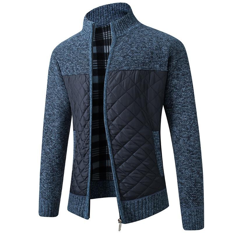 Warm Cardigan Men Fleece Zipper Sweaters Jackets Mens Fashion Slim Fit Sweater Coat