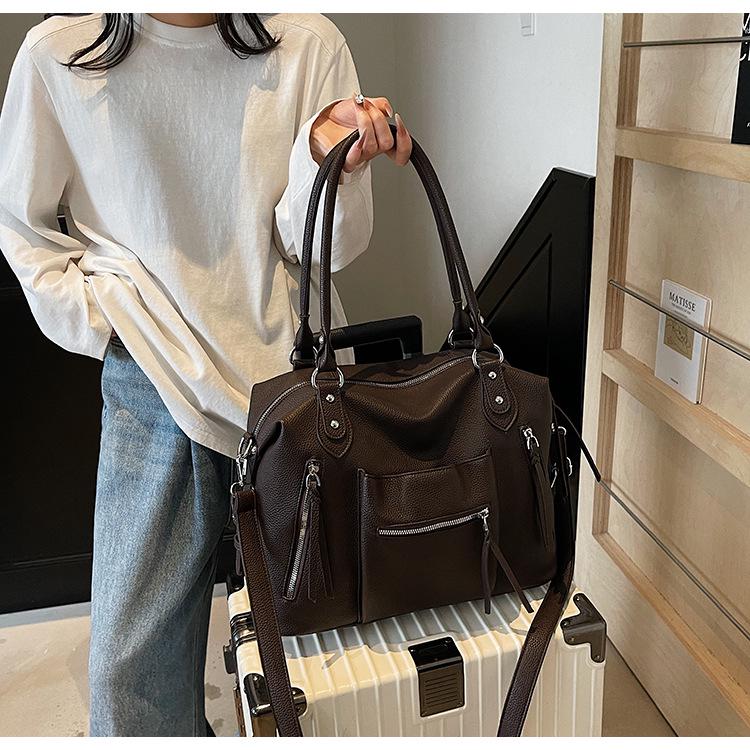 Retro Large-Capacity Shoulder Tote & Crossbody Handbag - 2025 Women's Fashion