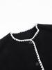 2023 Autumn/Winter Women's European and American Fashion Thick Woolen Coat with Tassel Scarf