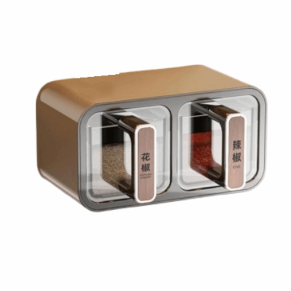 No Punch Spice Storage Rack With Spoon Spice Storage Container Kitchen Storage Organizer  Household