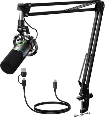 MAONO Gaming-Mikrofon USB-XLR-Anschluss Dynamisches Mikrofon Spezielle Software im Lieferumfang enthalten Unidirektionales PC-Mikrofon Stummschalttaste Lautstärkeregelung