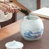 Borcan de ceai din ceramică de capacitate mare Oolong Tieguanyin Rezervor de depozitare sigilat Cutii de ceai de călătorie Canistra cu pulbere de fructe uscate de cafea