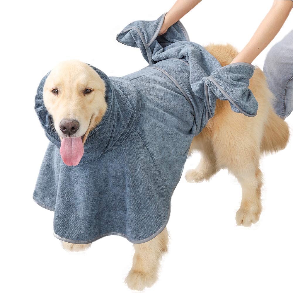Pet Dog Bath Pet Super After Dog Bath Body Cold Protection Bathrobe, Towel, Quick-Drying Robe, Absorbent, Bath, Gown, Absorbent, Quick-Drying Towel,