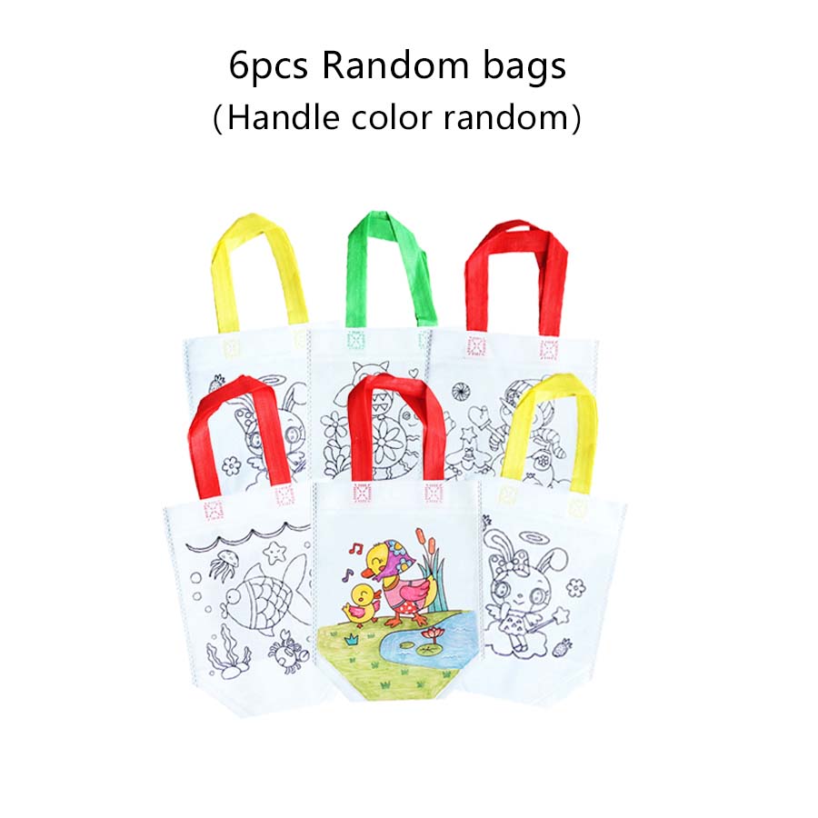 

Graffiti Bags Set Children Painting Toys Cartoon Pattern Handmade DIY Art Coloring Game Puzzle Toy Drawing Diamond Stickers TMZ