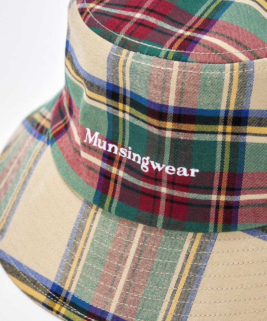 [Munsingwear] Bucket Hat Kinloch Anderson Check Pattern Size Adjustable Stylish Golf MG4FCP71U BG00 (Beige)