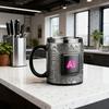 Mug Stainless Steel Resin Heat Preservation Technology-Themed Chip Design Coffee Beer Cup Lightweight Portable Tech Fan Gift Mug