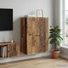 Wall Mounted Cabinet Reclaimed Wood Look 66 X 34.5 X 90 Cm Particleboard