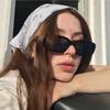 20 Pack Retro 90s Y2K Rectangular Sunglasses for Women - Small Frame Black Party Shades with UV Protection Bulk Set for Outdoor Casual Wear