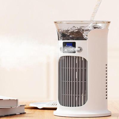 Mini Aer Condiționat de Birou Ventilator de Răcire Personal Lumini 7 Culori Umidificator Condiționare pentru