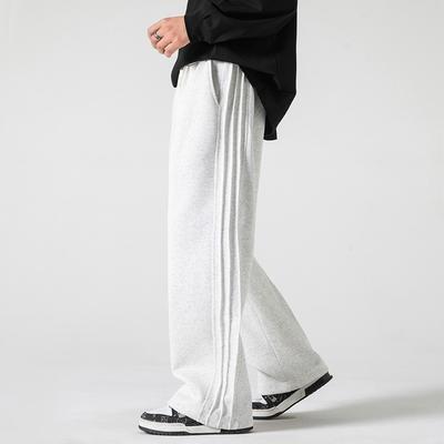 Spring and Autumn New Men's Loose Drape Elastic Casual Pants Trendy Couple Solid Color Pants